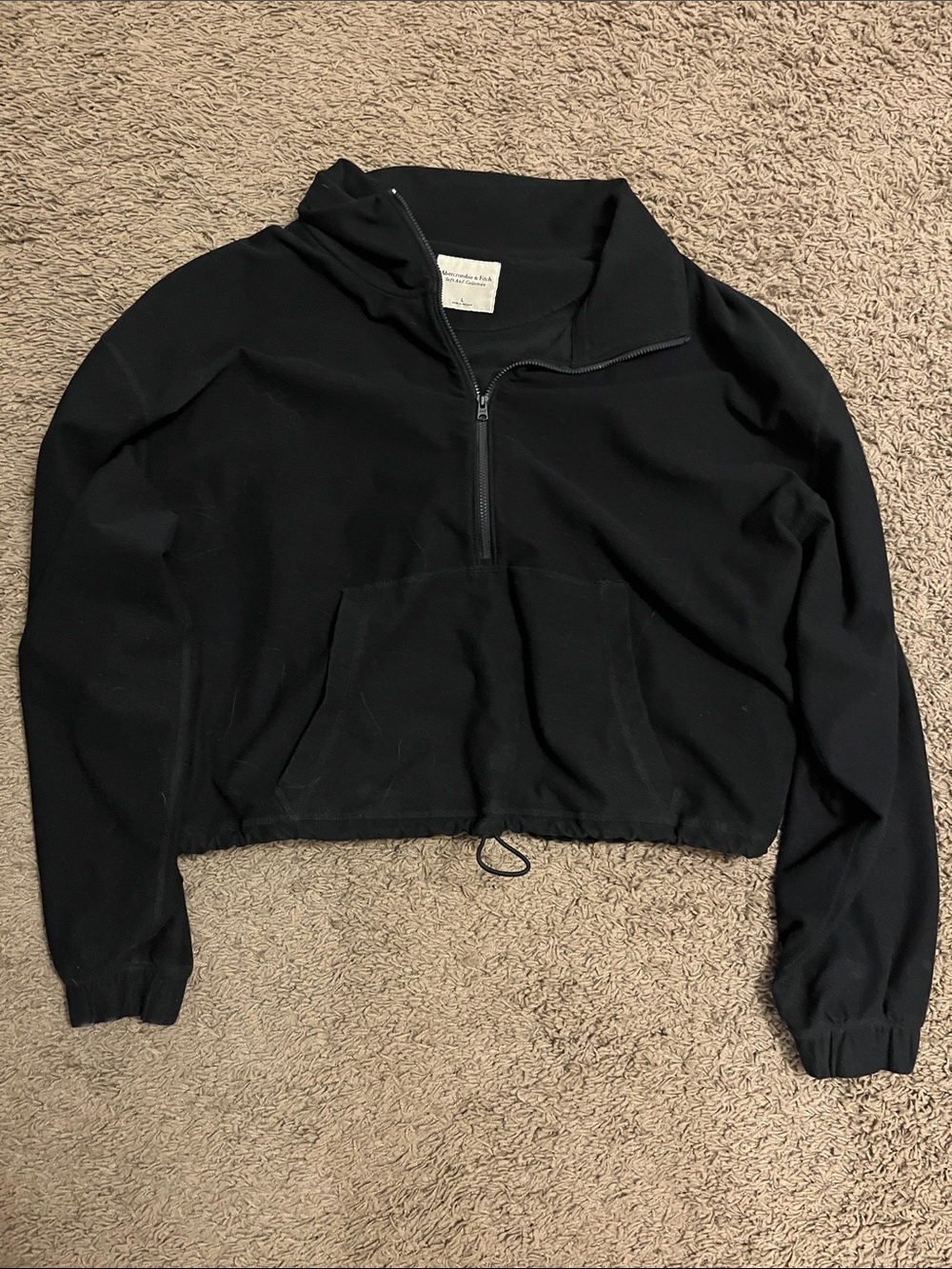 Abercrombie & Fitch Black Pullover Sweatshirt